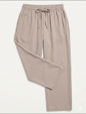 MELLODAY Women's Drawstring Drape Trousers - Taupe Beige size 2x NWOT